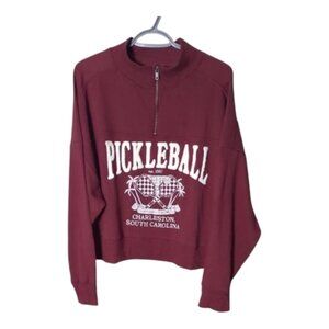 NWT Aero Dwntme (Aeropostale) Pickleball Graphic 1/4 Zip Mockneck Sweatshirt XXL